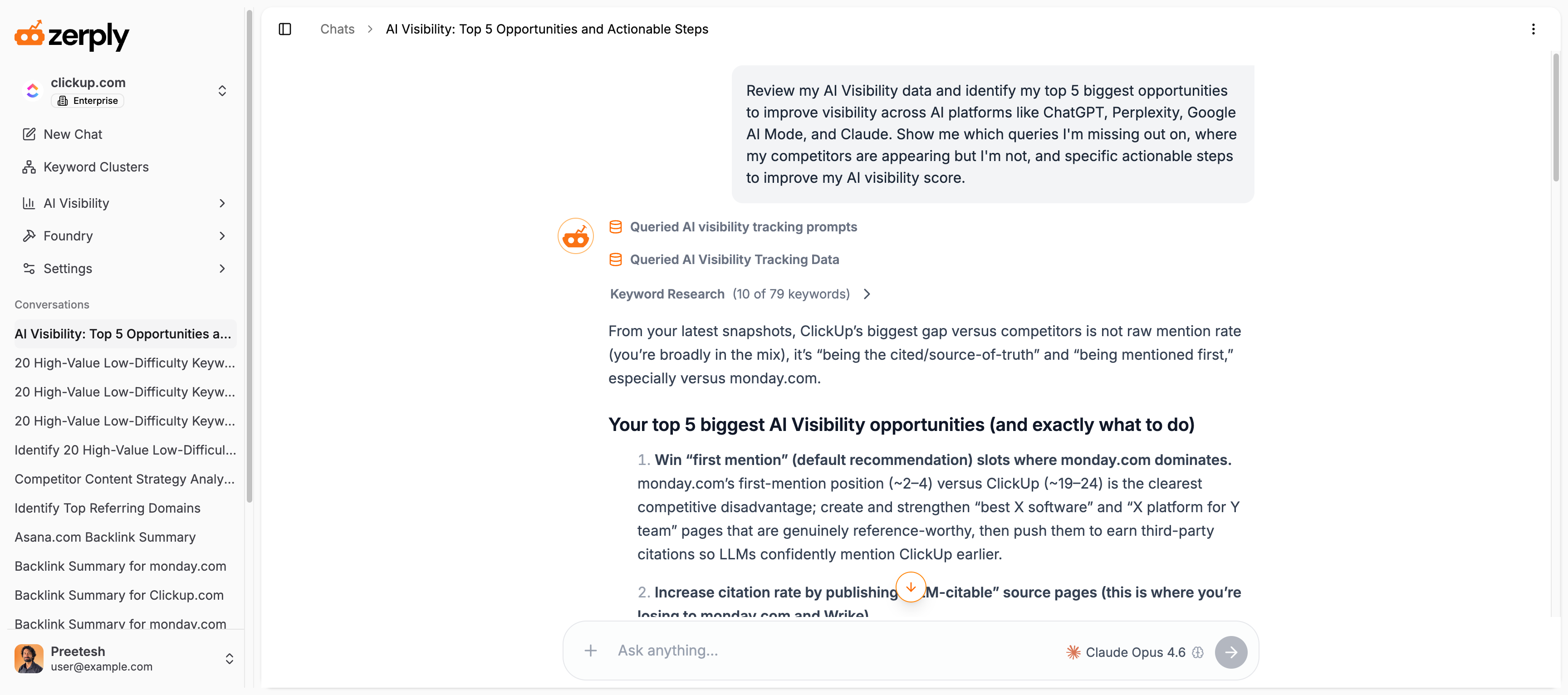 Zerply AI chat